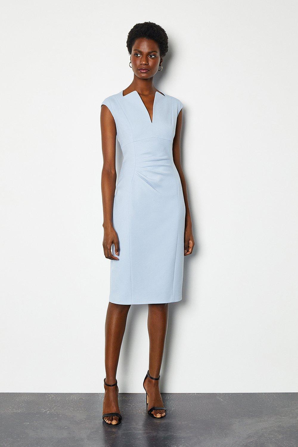 Envelope Neck Midi Dress | Karen Millen